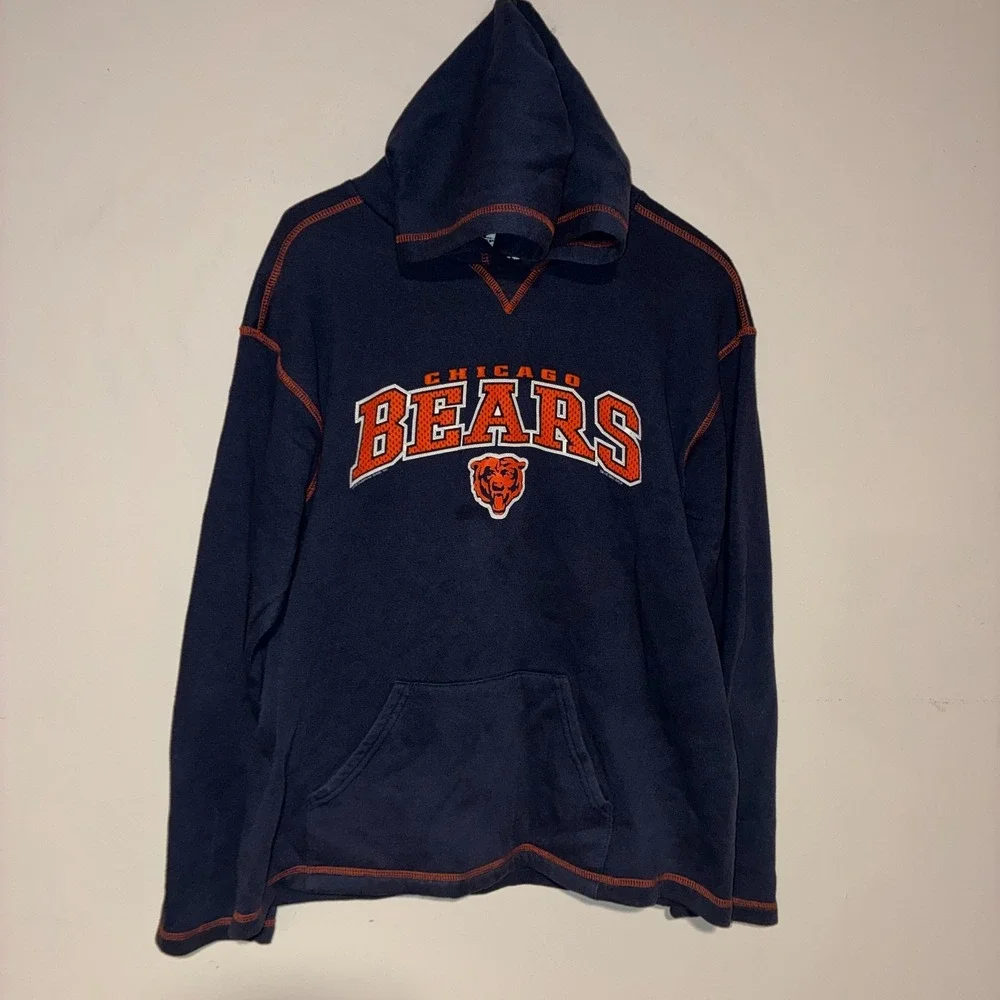 Vintage Chicago Bears Lee Sport Hoodie Mens M Navy Pullover NFL